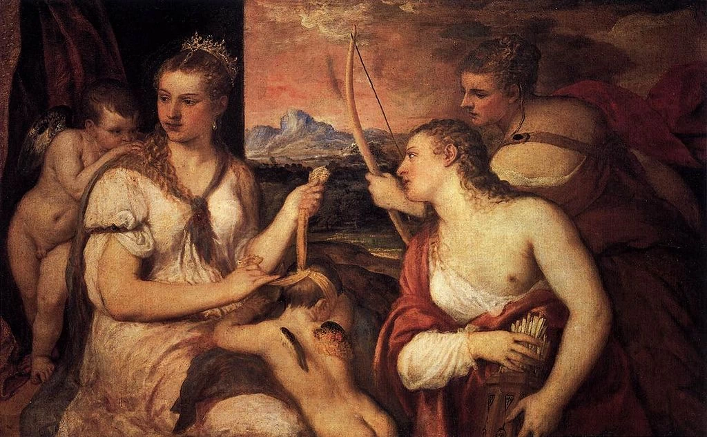 II - Gabinetto d'arte, The Bute collection, Tiziano, Venere che benda Cupido